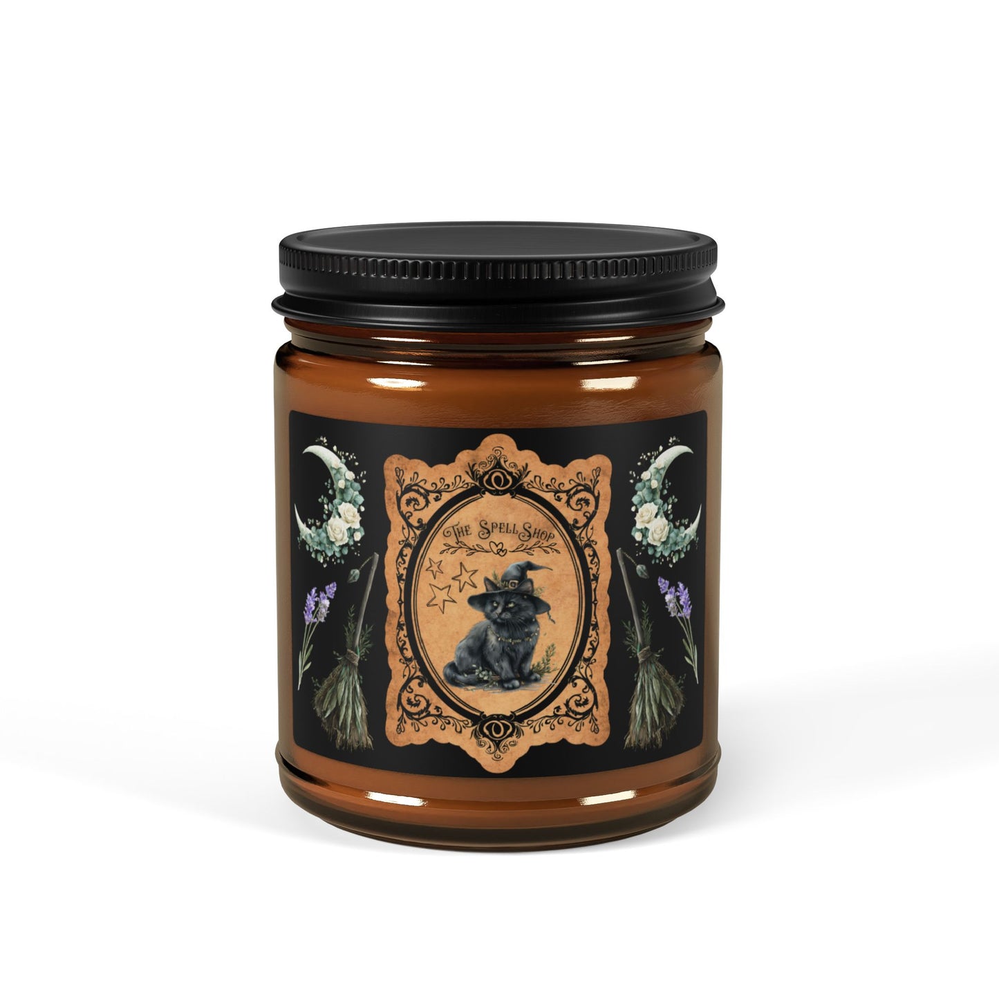 The SpellShop Guardian - Enchanted Amber Candle Jar